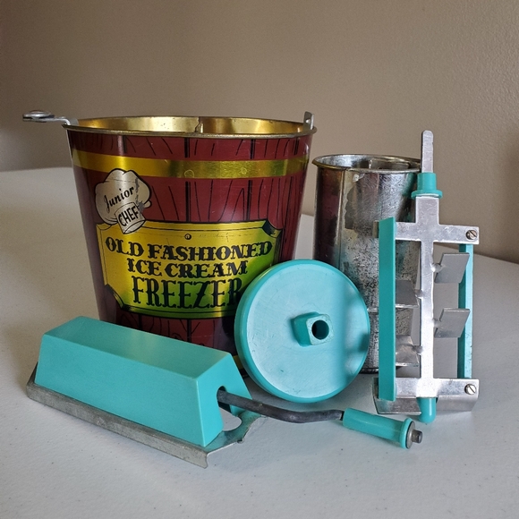 Vintage Other - Junior Chef Tin Toy Old Fashion I e Cream Freezer / Maker F3-96